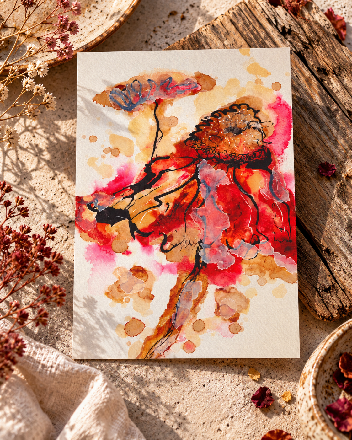 Kunstkaart  Fluistering van de Herfst A5 formaat
