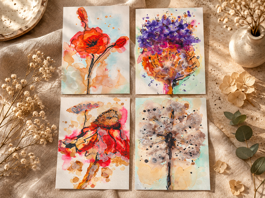 Set van 4 Kunstkaarten